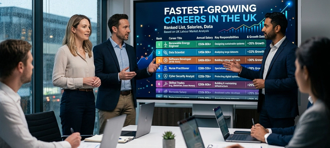 The Fastest-Growing Careers in the UK: Ranked List, Salaries, Data